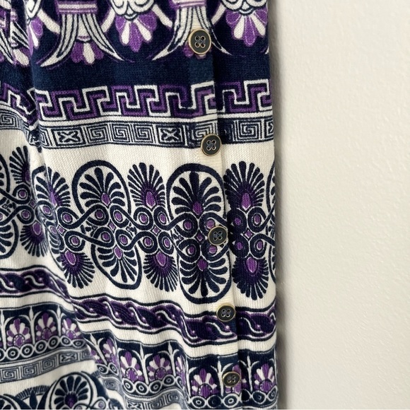 J McLaughlin Womens Patterned Sweater Size L Soft Long Sleeve Button Detail - Picture 3 of 9